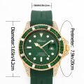 Men Sports Silicone Rhinestone Watch.