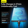 Baseus 3 in 1 USB Type C Cable 100W Fast Charging Data Cable for iPhone 13 Pro Phone Charger for Xiaomi Samsung Micro USB Cable. 