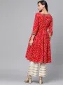 Womens AC Cotton Printed Readymade Kurti with Pure Butterfly Palazzo Free Size Set.