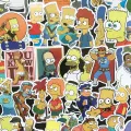 【happy one】50Pcs Funny Anime The Simpsons Cartoon Sticker Pack For Kids Toy DIY Skateboard Luggage Laptop Guitar Car. 