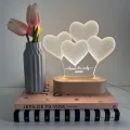 Custom Heart Shaped Balloon Night Light with Engraved Name or Message 3D Illusion Infinity Love Light For Couples Bedroom Deco. 