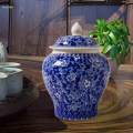 Ceramic Ginger Jar, Porcelain Jars Chinese Style Traditional Vase Asian Ginger Jar for Wedding Table Decoration Living Room Countertop Party. 