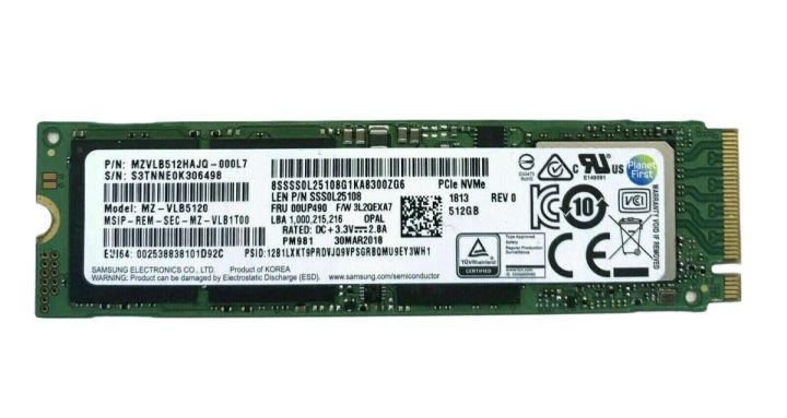 Samsung PCIe M.2 NVMe SSD