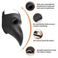 Halloween Black Rubber Plague Doctor Mask Long Nose Bird Beek Steampunk Gas Latex Face Mask Cosplay Prop for Kids and Adult. 