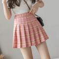 Kawaii Korean Plaid Skirts High Waist Pleated Skirt Short Micro Skirt Black Mini Skirts Womens Pink White Tennis Skirts Cute Y2K. 