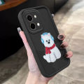 Biruiqu For VIVO Y28 4G With DIY Cute Puppy Sticker - Step Lens Full Pack Thickened Anti-Drop Silicone Phone Case.