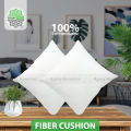 Exclusive Fiber Cushion, Cotton Fabric, White, (16"x16")_Set of 2. 