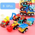 6pcs Car Model Toy Pull Back Car Toys Mobile Vehicle Fire Truck Taxi Model Kid Mini Cars Boy Toys Gift Diecasts Toy for Children.