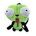 New Alien Invader Zim 3D Eyes Robot Gir Knapsack Cute Stuffed Plush Green Kawaii Plush Doll Knapsack for Gir’s Xmas Gifts. 