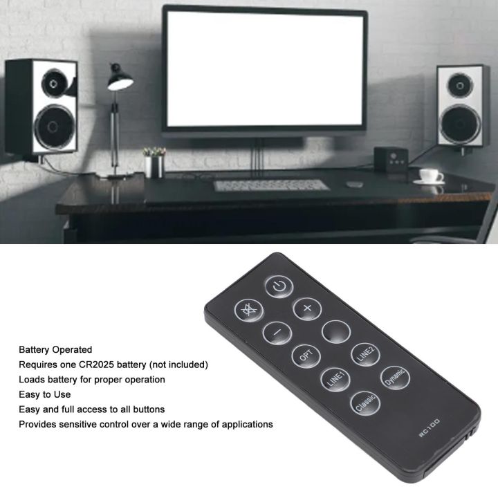 Bookshelf%20Multimedia%20Speaker%20Remote,%20RC100%20Remote%20Control%20Universal%20for%20RC10D%20for%20R2000D%20for%20R2000DB%20-%20Image%204