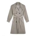 【Spot Goods24Hour Fly】British Style Mid-Length Trench Coat Beautiful All Match with LiningQ778. 