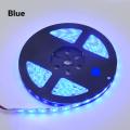 5050 SMD 5M 12V LED Strip light 12 v Waterproof LEDStrip tape lamp RGB RGBW RGBWW Yellow Pink Ice Blue Diode Ribbon Fleible-Blue-IP20 IP65 --.