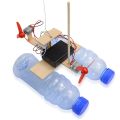 JDXHLAU 2X Assembled Wind Turbine Model Boat Wooden Remote Control Boat DIY Science Educational Toys Gift Creative Model. 