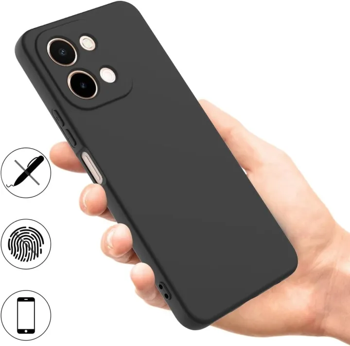 Vivo%20Y28%204G%20Silicone%20Matte%20Flexible%20Soft%20Phone%20Case-%20Black%20-%20Phone%20Back%20Cover%20-%20Image%203
