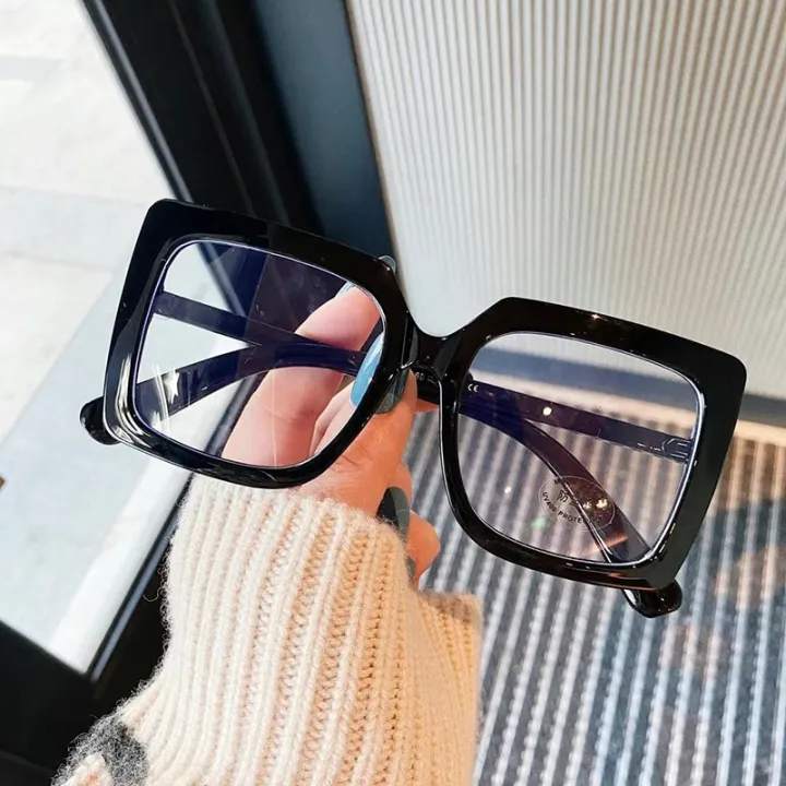 Black%20Square%20Glasses%20Women%20Fashion%20Oversized%20Clear%20Lens%20Eyeglasses%20Female%20Vintage%20Big%20Frame%20Anti%20Blue%20Light%20Spectacle%20-%20Image%203