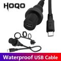 IP67 Micro USB Waterproof Cable,Micro-USB 2.0 5pin IP 67 Male to Female Panel Mount WaterProof Connector Extension Cord 0.3m 1m. 