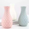 Modern Plastic Flower Vase for Home Living Room Decoration Flower Pot Imitation Porcelain ,Empty Flower Tob. 