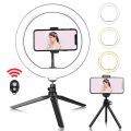 10inch Mini Selfie LED Video Ring Light Lamp With Table Tripod For YouTube Phone Live Photo Photography Studio.