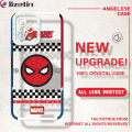 Jizetin for Realme C31 Back Cover Crystal Transparent Cartoon Iron Man Soft Full Camera Cover Protection Phone Cases.