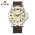 NAVIFORCE Lingxiang 9177 New Men's Watch Personality Dial Leather Pin Buckle Alloy Week Calendar Glass. 