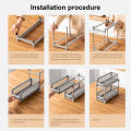 Bathroom Sink Storage Solution Double-layer Under-sink Organizer Rack with Large Capacity Easy Assembly Storage Shelf for Cabinets Strong Load-bearing Design. 