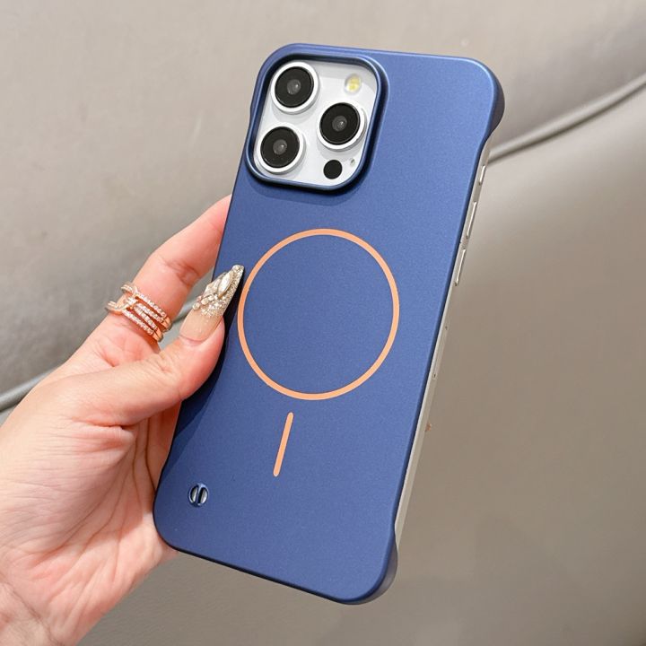 Frameless Computer Case HOCE Frameless PC Magnetic Phone Cases For iPhone 12 13 14 15 16 17 Pro ...