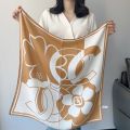New Cotton and Linen Small Square Towel Simple Style Black and White Geometry Striped Small Scarf Decorative Printed Silk Scarf Bag Headscarf.