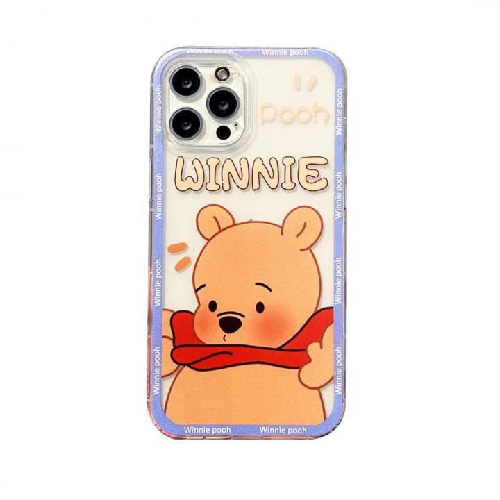 Olige Case For Realme GT NEO 2 Master C35 C31 C25Y C21Y C25s C25 C21 Narzo 50i 50A 30A 20 9i 8i 9 8 7 Pro C17 C15 C12 C11 X50 X70 X60 Pro 7i 6i 5 5i 5s Trend Cartoon Winnie Pooh Straight Edge Shockproof For Couple Soft Phone Case Cover 1