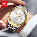 OLEVS Watch For Women Waterproof Sale Original Casual Elegant Luxurious Stainless Steel Gold Not Faded calendar Quartz (1 Year Warranty) 5593.