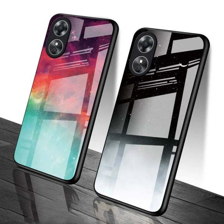 for%20OPPO%20A17%20Case%20Starry%20Sky%20Phone%20Back%20Hard%20Glass%20Cover%20-%20Image%204