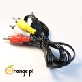 Orange Pi  AV Cable 70CM/2FT 3.5MM Jack to 3 RCA Male Plug Adapter Audio Converter Video. 