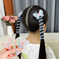 Embroidered Butterfly Telephone Line Hair Rope High Ponytail Hair Rope Girls Creative Headdress.