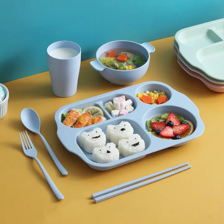 6Pcs/set%20Wheat%20Straw%20Dinnerware%20Students%20Household%20Set%20Biodegradable%20Plastic%20Unbreakable%20Dinnerware%20Tableware%20Plates%20for%20Children%20-%20Image%202