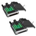 Industrial HDB44 Solderless Connector 3 Rows D-SUB 44 Pin Female P-Hole Plug Breakout Terminal Board Adapter (with Case).