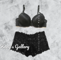 Exported Lace Panty Bra Combo Set for Women, Silk and Net Material, Elegant Lingerie Set. 