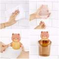 Toothbrush Holde Cute Bear Storage Rack Bathroom Accessories Set Toothpaste Holder Tooth Brush Stand Shelf Adhesive Wall Mounted.