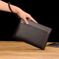 Fashion Business style men's handbag clutch bag soft PU leather male waist pack bag elegant leisure stylish hand bag men pouch. 