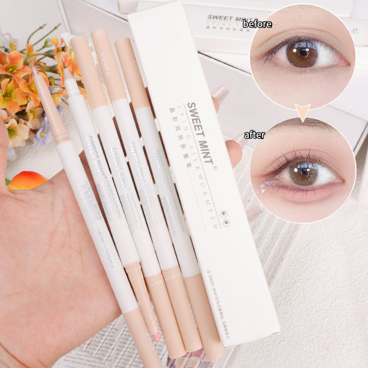Double%20Tip%20Pencil%20Highlighter%20Matte%20Under%20Eyeshadow%20Stick%20Korean%20Make%20Up%20Women%20Cosmetics%20-%20Image%203