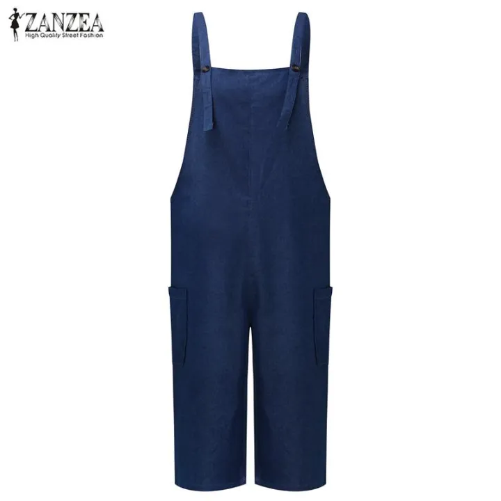 ZANZEA%20Rompers%20Womens%20Jumpsuit%20Summer%20Autumn%20Sleeveless%20Fashion%20Wide%20Leg%20Pants%20Denim%20Calf%20Length%20Vintage%20Overalls%20S-5XL%20-%20Image%206