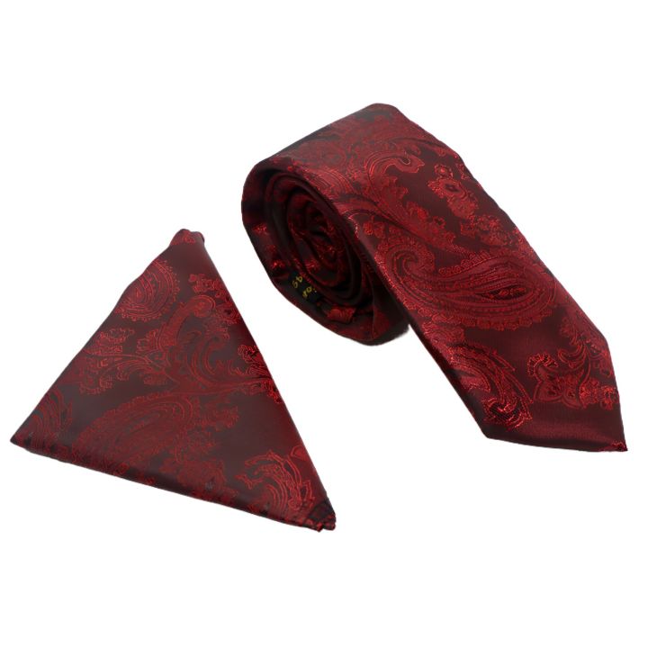 Wedding Tie Handkerchief Men's Necktie & Pocket Square Set