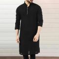 Jubba Thobe Islamic Clothing for Muslim Fashion Man Long Robes Solid Long Sleeve Arabic Arab Simple Casual Mens.