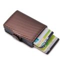 Carbon Fiber Credit Card Holder Mens Double Anti Rfid Bank Cardholder Case Wallet Metal Business Bank Minimalist Wallet Gift.