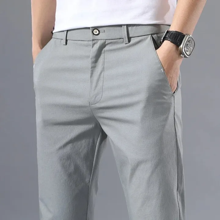Smart%20Casual%20Pants%20Men%20Classic%20Cotton%20Straight%20Business%20Formal%20Men's%20Summer%20Trousers%20Stretch%20Pant%20Clothing%20Male%20Pantalon%20Hombre%20-%20Image%206