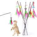 Funny Cat Stick Interactive Cats Toys Kitten Toy Sticks Rod with Metal Bells and Long Wire Kitty Pet Training Products. 