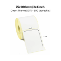 Shipping Labels DT | 75x100mm (3x4 inch) - 500 Labels per Roll | Direct Thermal Courier Stickers | Fade-Resistant, High-Quality Print for Steadfast, Paperfly Courier Sticker, Addressing & Organization | Premium Self-Adhesive Thermal Labels - White. 