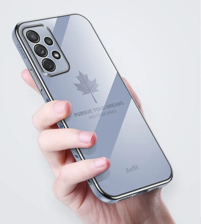 For%20Samsung%20Galaxy%20A33%205G%20back%20cover%20wristband%20fashion%20shiny%20Maple%20Leaf%20plating%20square%20bumper%20phone%20case%20soft%20TPU%20silicone%20shockproof%20protective%20cover%20-%20Image%204