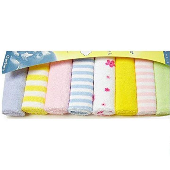 8 Pcs Wash Cloth for Baby, Multi-color.