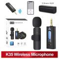 K35 Wireless 3.5mm Lavalier Microphone - Microphone.