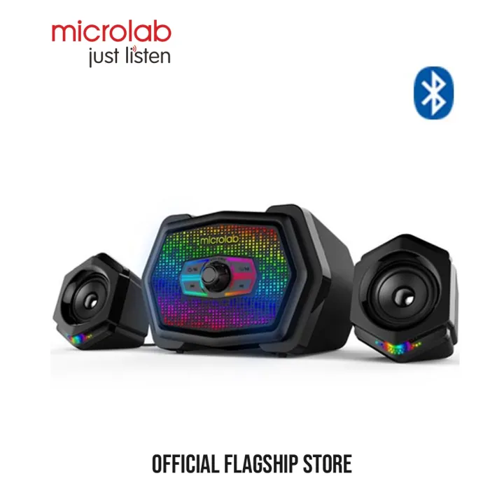 Microlab U220BT 2.1 Multimedia RGB USB Gaming Speaker - USB 2.1 Multimedia RGB Gaming Speaker - Output power: RMS 10W - Interfaces: Bluetooth, USB, Aux - LED: Colorful LED effect