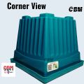 7 inch square plastic flower tub mixed color - Khandani Planter BP Plastic.
